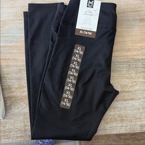 Girls Black Active Leggings XL